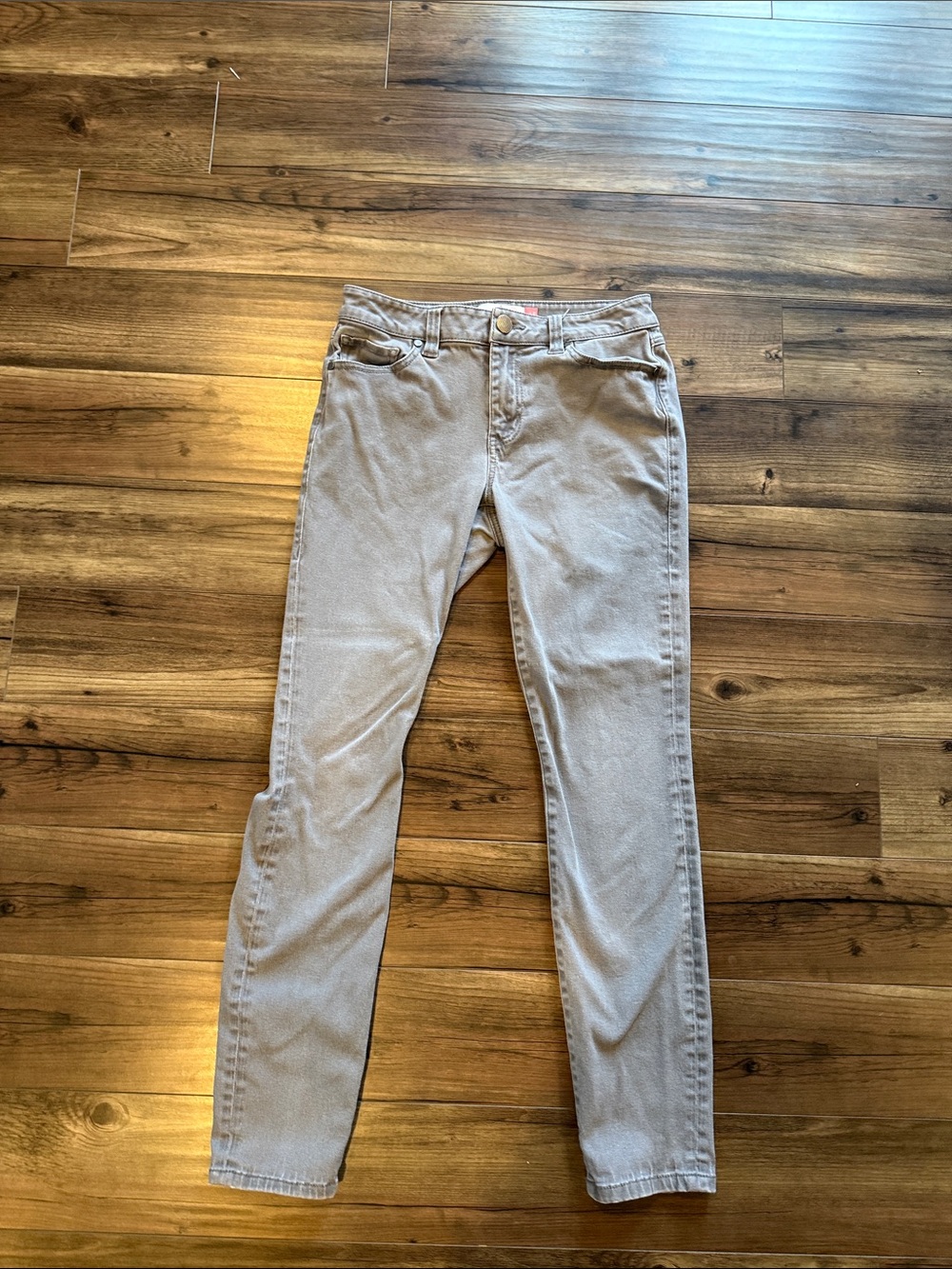 CAbi Light Taupe Slim Straight Jeans